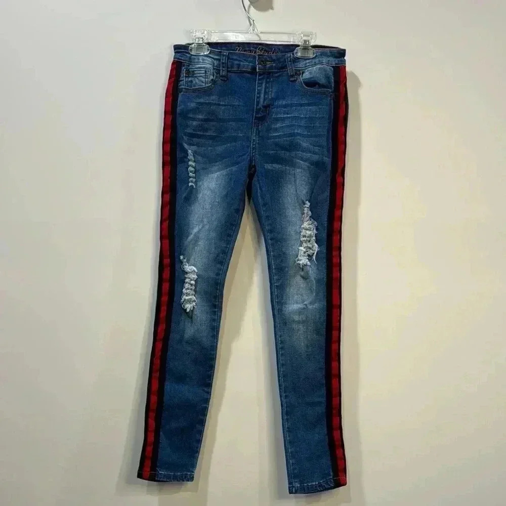 Roma Studio Juniors Distressed Five Pocket Jeans Size 5
